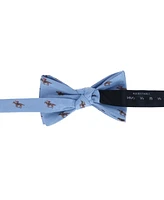 Trafalgar Men's Down The Stretch Racehorse Linen Blend Bow Tie