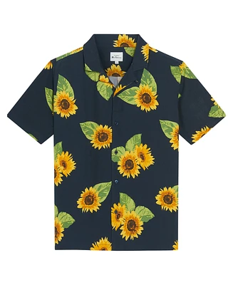 Ben Sherman Men's Sunflower Print Short Sleeve Shirt