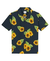 Ben Sherman Men's Sunflower Print Short Sleeve Shirt