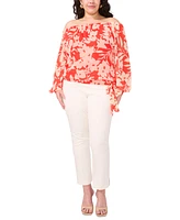 Vince Camuto Plus Off-The-Shoulder Long-Sleeve Blouse