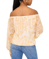 Sam & Jess Women's Printed Off-The-Shoulder Top