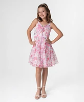 Rare Editions Big Girls Floral Mesh Social Dress