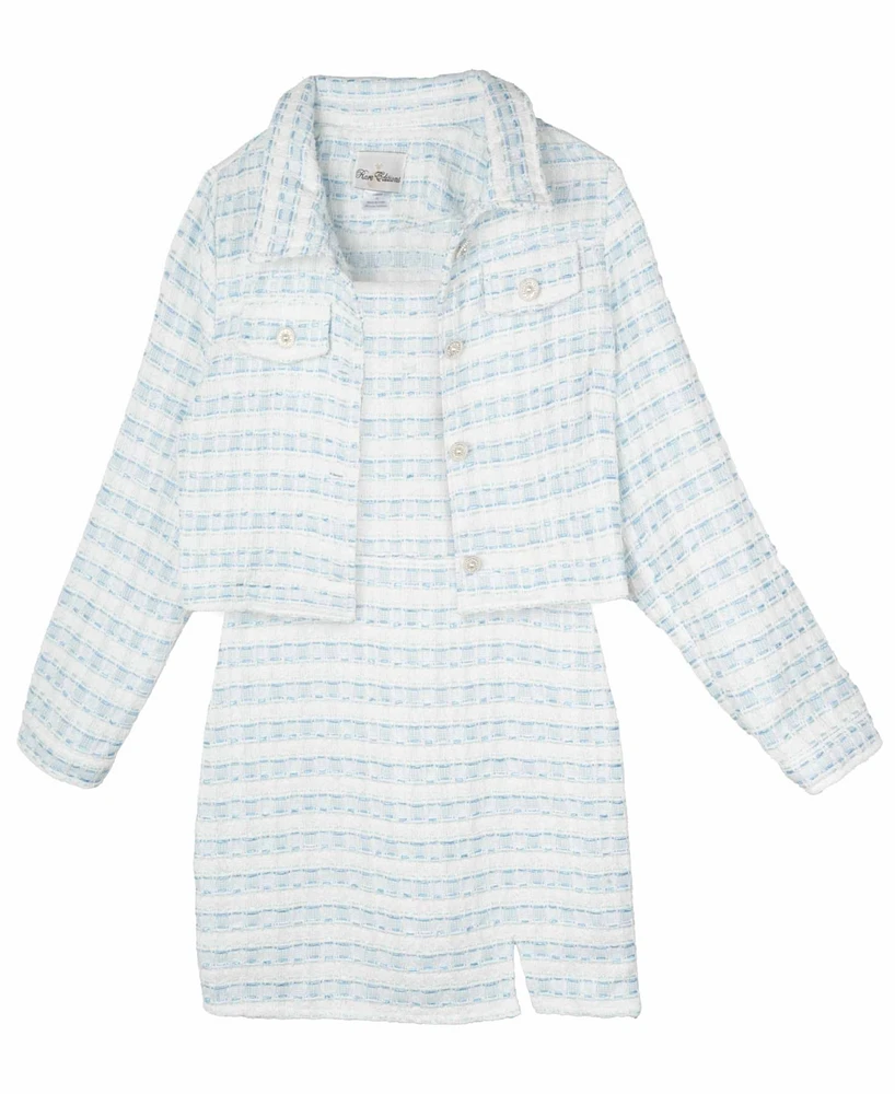 Rare Editions Big Girls 2-Piece Tweed Dress with Jacket