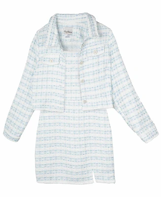 Rare Editions Big Girls 2-Piece Tweed Dress with Jacket