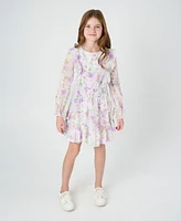 Rare Editions Big Girls Floral Chiffon Dress