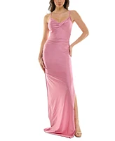 Emerald Sundae Juniors' Sleeveless Twisted-Front Gown