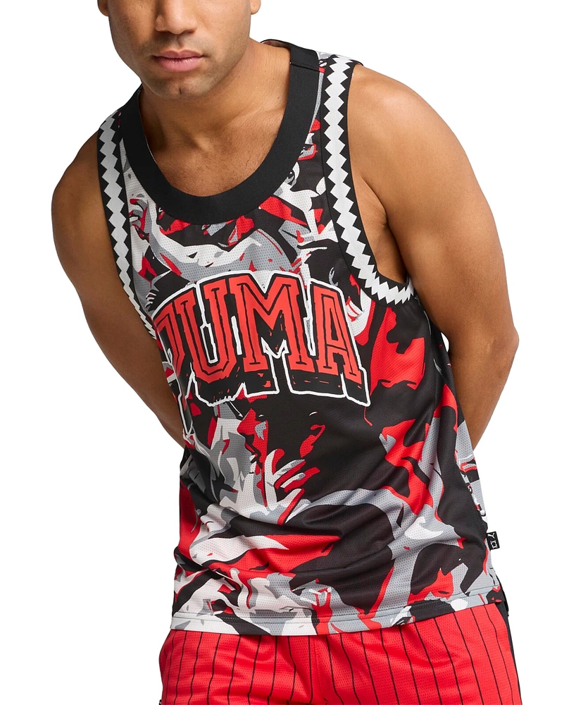 Puma Men's Rival Rage Regular-Fit Mesh Graphic Tank