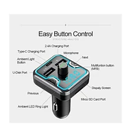 3-Port 12V Car Charging Station and Fm Transmitter