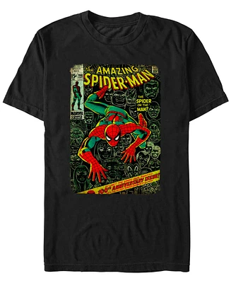Marvel Men's Spidey Front Cover Short Sleeve T-Shirt