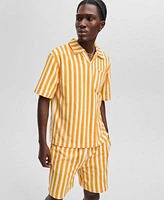 Mode Of One Mens Relaxed Fit Vertical Stripe Terry Shirt Shorts Exclusively At Macys