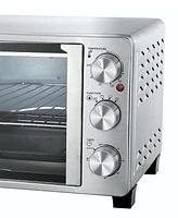 MegaChef 25 Quart French Door Multi-Function Electric Toaster Oven with Rotisserie Set