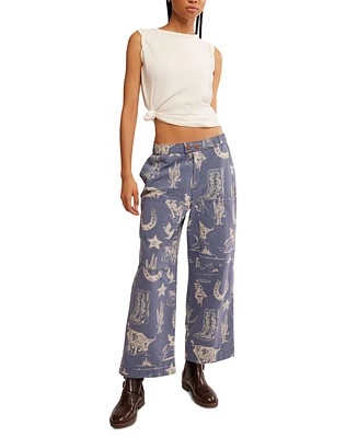 Free People Women's Cotton Seaside Pull-On Pants