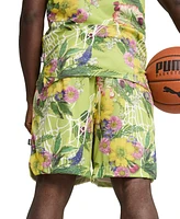 Puma Men's Dunked Florals Regular-Fit Reversible 8" Mesh Basketball Shorts