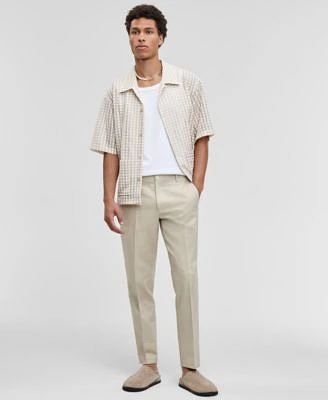 Mode Of One Mens Relaxed Fit Textured Knit Bubble Lace Button Down Camp Shirt Slim Fit Suit Pants Exclusively At Macys