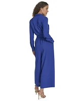 Calvin Klein Women's Long-Sleeve Tie-Waist Jumpsuit