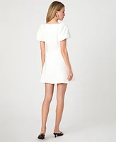 French Connection Women's Whisper Puff-Sleeve Mini Dress