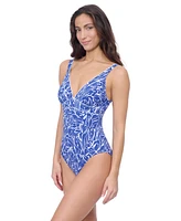 Profile by Gottex Women's Tulip V Neck One Piece
