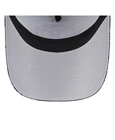 New Era Men's Black/Charcoal Brooklyn Nets Tip Off A-Frame Trucker 9FORTY Adjustable Hat