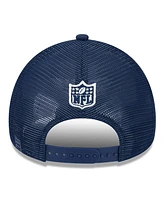 New Era Big Boys and Girls Stone/Navy Dallas Cowboys 2024 Sideline Historic 9FORTY A-Frame Trucker Adjustable Hat