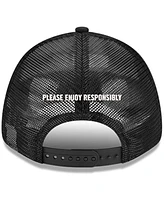 Richard Childress Racing Team Collection Men's Black Kyle Busch Rebel Bourbon 9FORTY Trucker Adjustable Hat