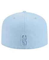 New Era Men's Light Blue Chicago Bulls Colorpack A-Frame Pinch Front 59FIFTY Fitted Hat