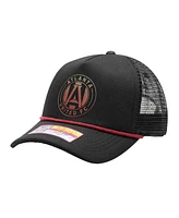 Fan Ink Men's Black Atlanta United Fc Atmosphere Trucker Adjustable Hat