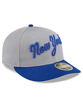New Era Men's Gray/Royal York Mets 2025 Batting Practice Low Profile 59FIFTY Fitted Hat