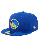 New Era Men's Royal Golden State Warriors Throwback Pennant 59FIFTY Fitted Hat