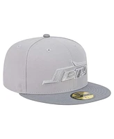 New Era Men's Gray/Graphite New York Jets Iron Cloud 59FIFTY Fitted Hat