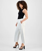 Liverpool Los Angeles Petite Stride High-Rise Wide-Leg Crop Jeans