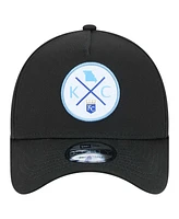 New Era Men's Black Kansas City Royals 9FORTY A-Frame Adjustable Hat