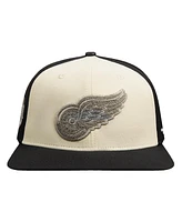 Pro Standard Men's  Cream Detroit Red Wings French Terry Snapback Hat