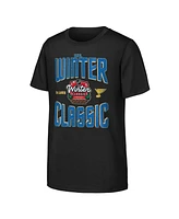Outerstuff Big Boys and Girls Black St. Louis Blues 2025 Nhl Winter Classic Game Day T-Shirt