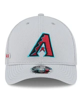 New Era Men's Gray Arizona Diamondbacks 2025 Mlb Clubhouse 9FORTY M-Crown Adjustable Hat