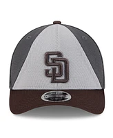 New Era Men's Gray/Brown San Diego Padres 2025 Batting Practice 9FORTY M-Crown Adjustable Hat
