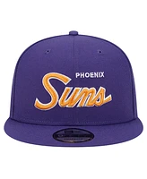 New Era Men's Purple Phoenix Suns Script Side Patch 9FIFTY Snapback Hat