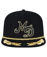 New Era Men's Black Miami Dolphins City Originals Corduroy Skipper Golfer Snapback Hat