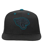 Outerstuff Big Boys and Girls Black Jacksonville Jaguars Team Color Pop Flatbrim Snapback Hat