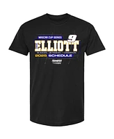 Hendrick Motorsports Team Collection Men's Black Chase Elliott 2025 Nascar Cup Series Schedule T-Shirt