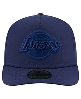 New Era Men's Navy Los Angeles Lakers Colorpack A-Frame Pinch Front 59FIFTY Fitted Hat