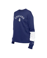 New Era Women's Navy Chicago Cubs Game Day Color Pullover Sweatshirt