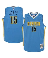 Mitchell & Ness Big Boys and Girls Nikola Jokic Light Blue Denver Nuggets 2016/17 Hardwood Classics Swingman Jersey