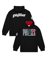 Mitchell & Ness Men's Black Philadelphia Phillies Team Og 2.0 Fleece Pullover Hoodie