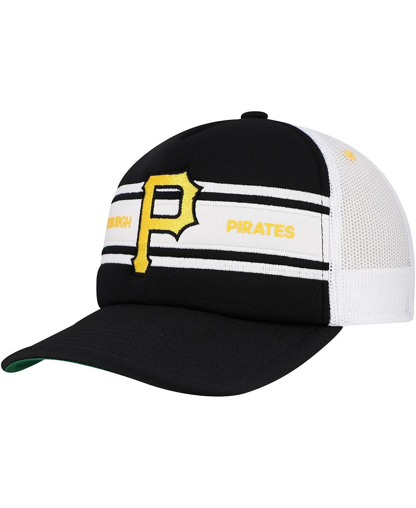 Mitchell & Ness Men's Black Pittsburgh Pirates Sideline Trucker Adjustable Hat