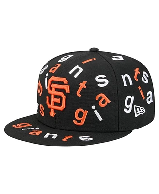 New Era Men's Black San Francisco Giants Team Confetti 59FIFTY Fitted Hat