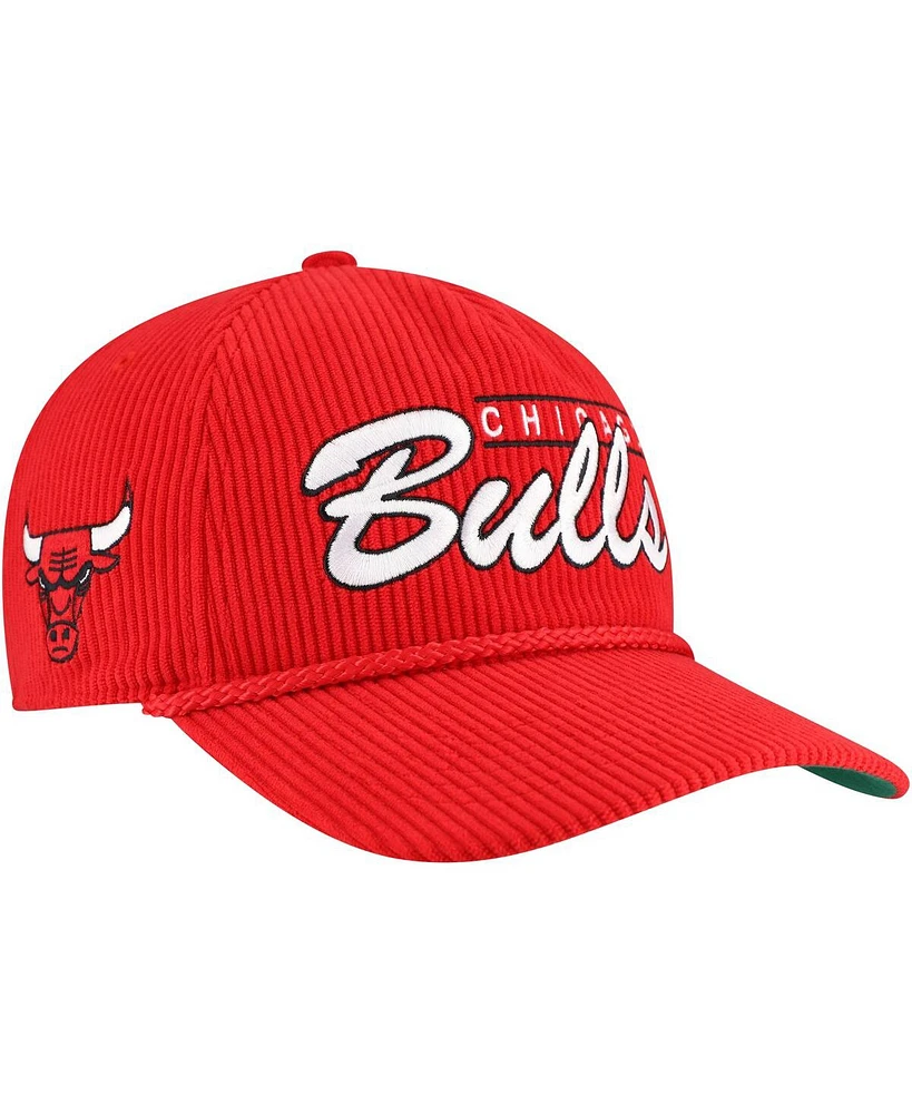 '47 Brand Men's Red Chicago Bulls Double Header Sidepatch Cord Hitch Adjustable Hat