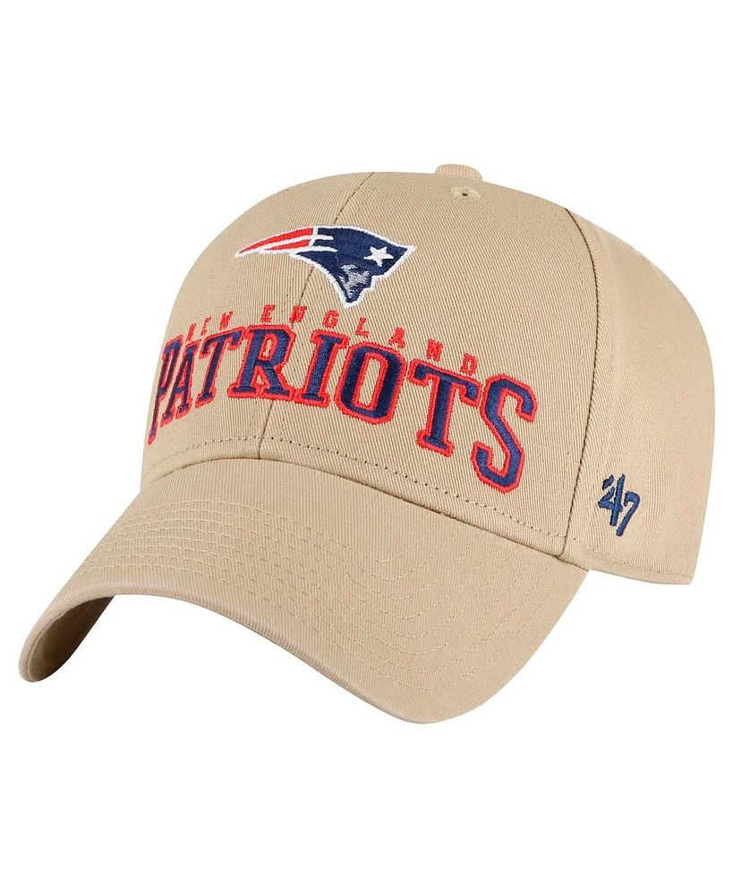 '47 Brand Men's Khaki New England Patriots Powell Mvp Adjustable Hat