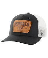 '47 Brand Men's Black/White Cincinnati Bengals Thrash Trophy Flex Hat