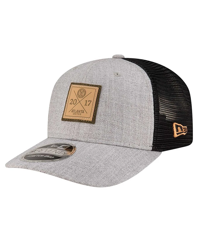 New Era Men's Heather Gray Atlanta United Fc 9SEVENTY Coolera Stretch-snap Adjustable Hat