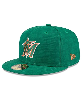 New Era Men's Kelly Green Miami Marlins St. Patrick's Day 59FIFTY Fitted Hat